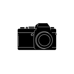 Black and White Camera Illustration A Simple and Modern Graphic Design for Photography Enthusiasts and Creative Projects Minimalist Style