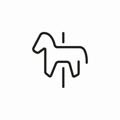 carousel horse ride icon sign vector