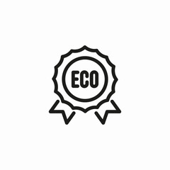 eco label badge icon sign vector