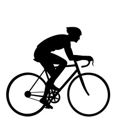 Bicycle rider cyclist silhouette vector icon