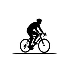 Bicycle rider cyclist silhouette vector icon