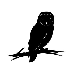 Silhouette owl vector illustration design with black colour
