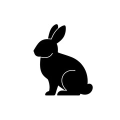 simple rabbit icon illustration vector, flat rabbit symbol