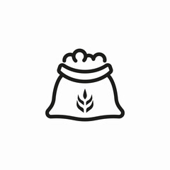sack of flour icon sign vector