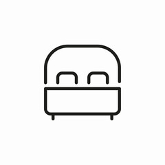 sleeper sofa bed icon sign vector