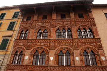 Facade of a brick renaissance building