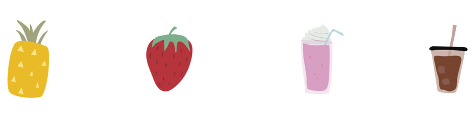 the food and milkshake coctaile element pack