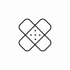 crossed band aids icon sign vector