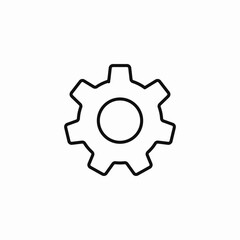 gear settings control icon sign vector
