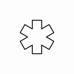 star of life icon sign vector