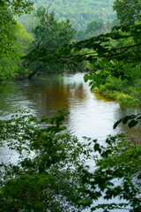 Bend in the Sugar River, with high water in springtime.