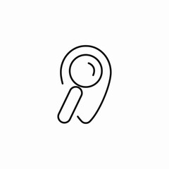 magnifying glass location icon sign vector