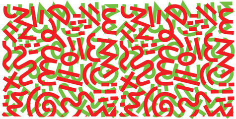 Obraz premium Seamless Christmas pattern with red and green background and snowflakes