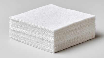 Stack of White Paper Napkins