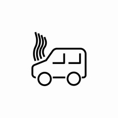 car breakdown smoking engine icon sign vector