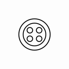 sewing button four holes icon sign vector