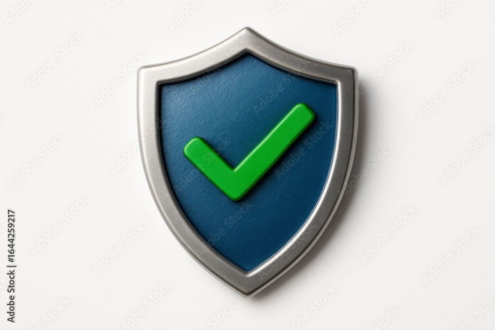 Poster secure your success with this verified shield and green checkmark symbol