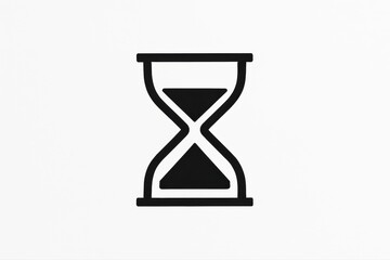 Elegant hourglass icon symbolizing countdowns, deadlines, and the relentless passage of time.