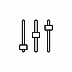 audio mixer faders icon sign vector