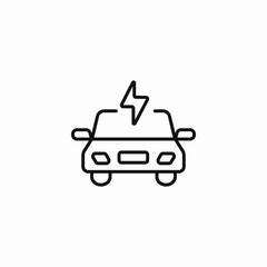 electric car charging icon sign vector
