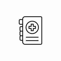 Obraz premium medical book guide icon sign vector