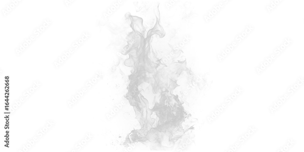 Poster abstract gray cloud shape with pixelated edges on a black background creating a digital effect