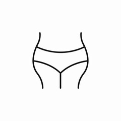waist hip body icon sign vector