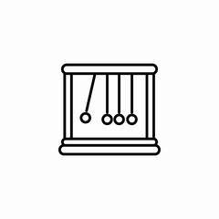 newtons cradle physics icon sign vector