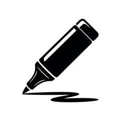 Black marker drawing wavy line vector