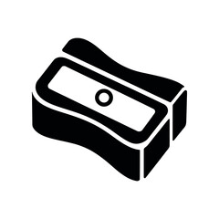 Black pencil sharpener with circular opening stationery