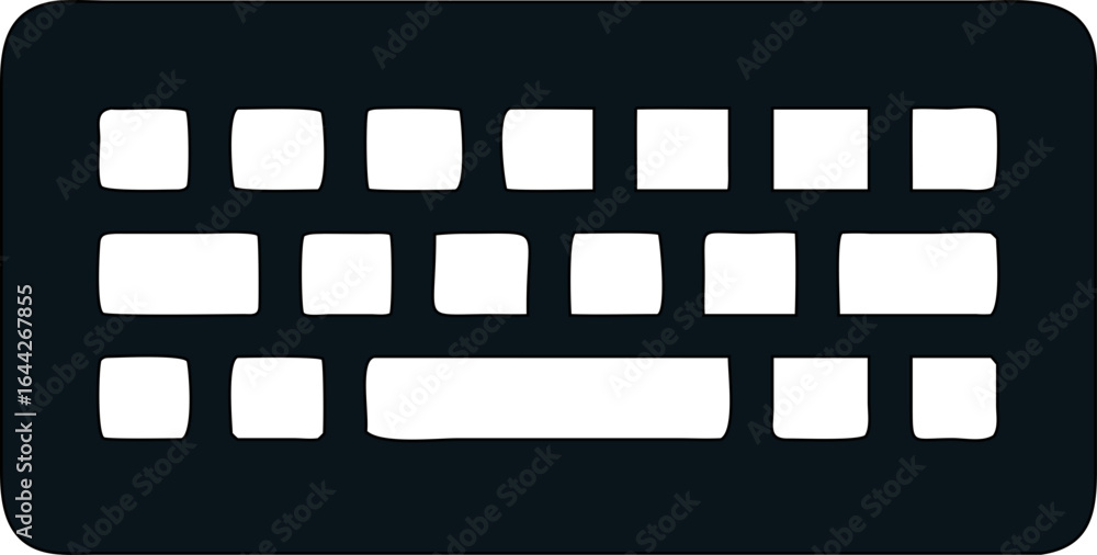 Poster keyboard flat icon. minimalist vector for ui/ux and tech design.