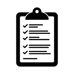 Checklist clipboard with ticks task list to do list