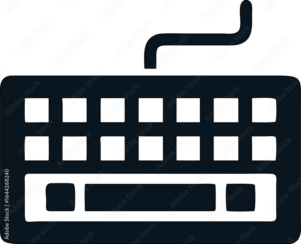Poster vector keyboard design. icon illustration of computer input device.