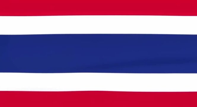 Thai flag vector illustration consisting of horizontal red, white and blue stripes