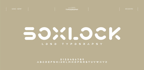 Creative modern technology alphabet fonts. Abstract typography urban sport, techno , fashion, digital, future creative logo font. vector illustration