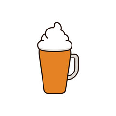 Whimsical fantasy beverage with creamy frothy foam and a magical glow