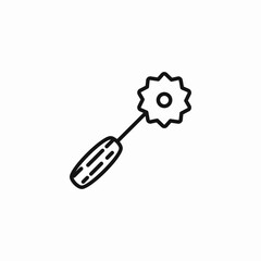tracing wheel sewing icon sign vector
