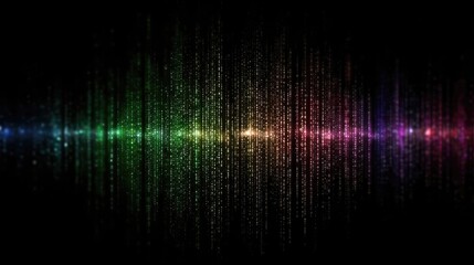 Obraz premium Colorful Visual Representation of Matrix Rainbow Spectrum With Vibrant Hues in Dark Background