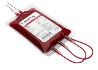 blood-bag on a isolated transparent background	