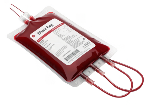 blood-bag on a isolated transparent background	