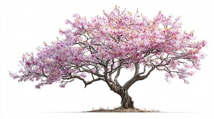 Naklejka premium Sakura Japanese Cherry Tree in Full Bloom Isolated