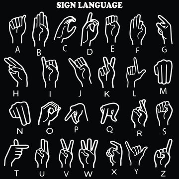 American⭐️SIGN LANGUAGE 辞書♡ American Sign Language Alphabet British Sign Language, asl