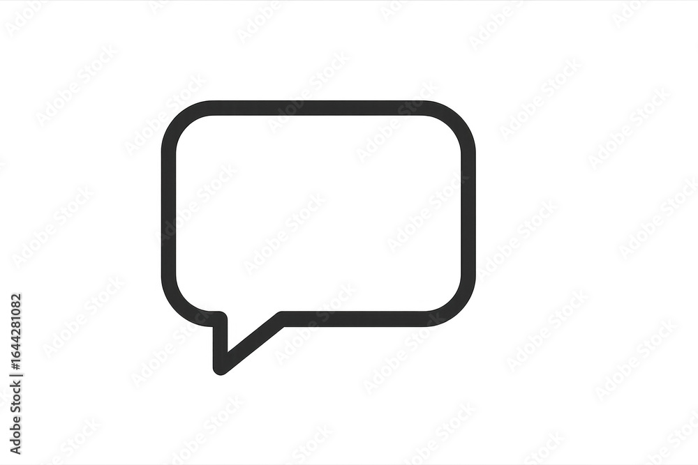 Poster empty speech bubble communicating a message on transparent background
