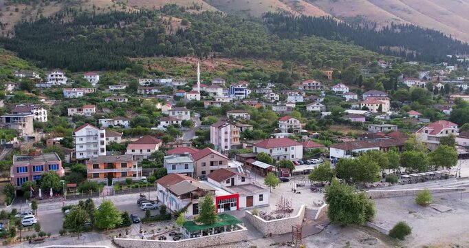 Aerial view of shkoder, Albania.