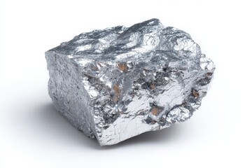 Pure Lithium Element 99.9% Purity Isolated on Clean White Background for Chemistry Studies