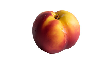 Nectarine fruit, isolated on transparent background