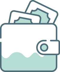 Wallet icon vector