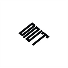 Modern abstract DNT logo design featuring geometric lines for innovative data analysis and digital transformation branding