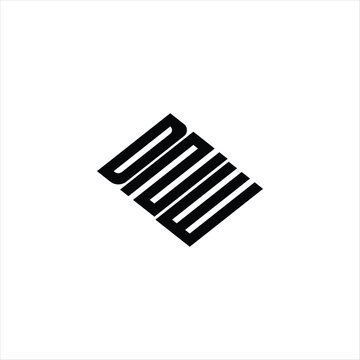 Modern abstract DNW logo design featuring geometric lines for innovative data analysis and digital transformation branding