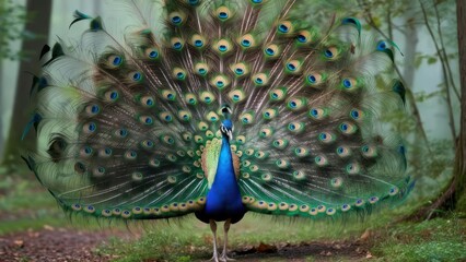 Obraz premium Peacock in forest